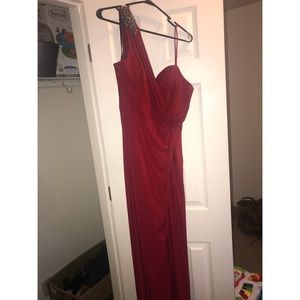 Red formal dress